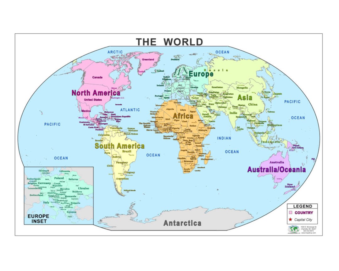 Continents vs. Countries